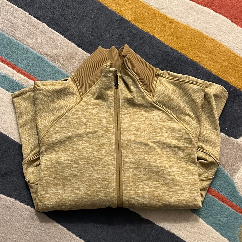 Half zip lulu jacket in mustard!